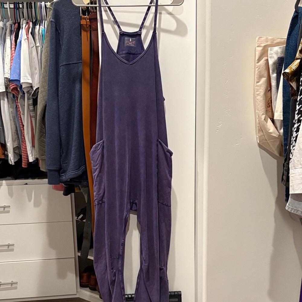 Free People Vintage Purple Sleeveless Jumpsuit